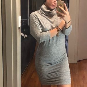 Grey sweater dress